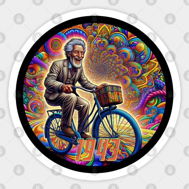 Bicycle Day Sticker by Roasted Ficus
